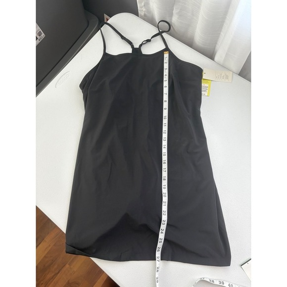 All in Motion Womens Flex Strappy Dress Black Racerback Built-In Liner L - Picture 10 of 11